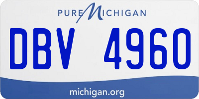 MI license plate DBV4960