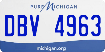 MI license plate DBV4963