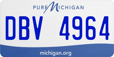 MI license plate DBV4964