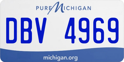 MI license plate DBV4969