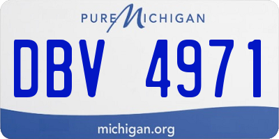 MI license plate DBV4971
