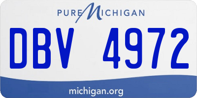 MI license plate DBV4972