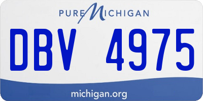 MI license plate DBV4975