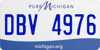 MI license plate DBV4976