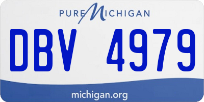 MI license plate DBV4979