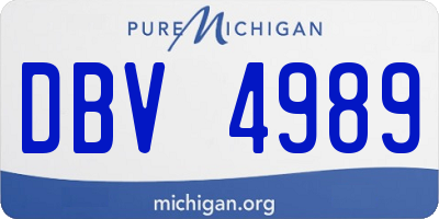 MI license plate DBV4989