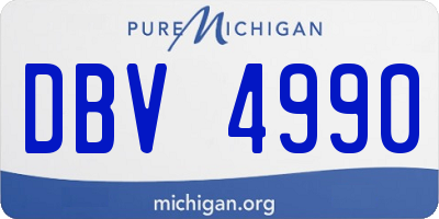 MI license plate DBV4990