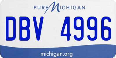 MI license plate DBV4996