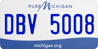 MI license plate DBV5008