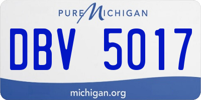 MI license plate DBV5017