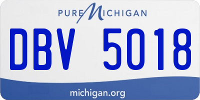 MI license plate DBV5018
