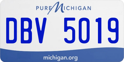 MI license plate DBV5019