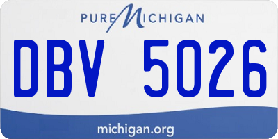 MI license plate DBV5026