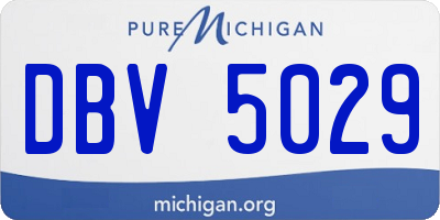 MI license plate DBV5029