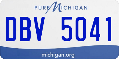 MI license plate DBV5041