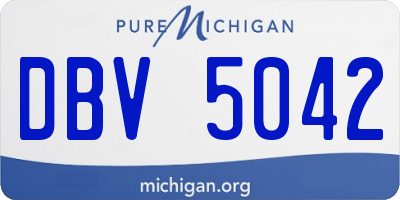 MI license plate DBV5042