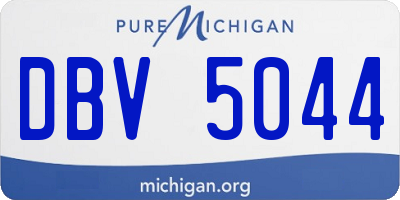 MI license plate DBV5044