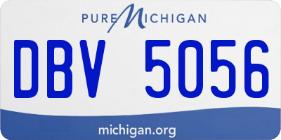 MI license plate DBV5056