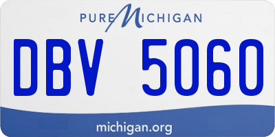 MI license plate DBV5060