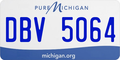 MI license plate DBV5064