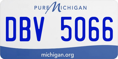 MI license plate DBV5066