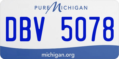 MI license plate DBV5078