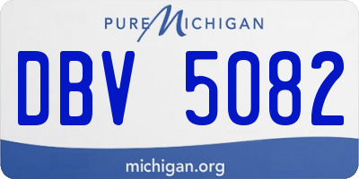 MI license plate DBV5082