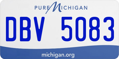 MI license plate DBV5083