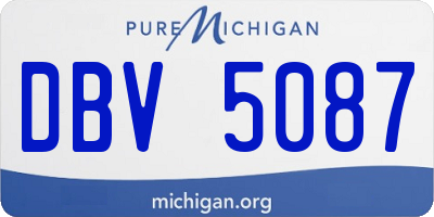MI license plate DBV5087