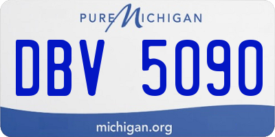 MI license plate DBV5090