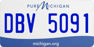 MI license plate DBV5091