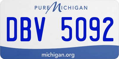 MI license plate DBV5092