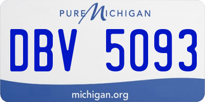 MI license plate DBV5093