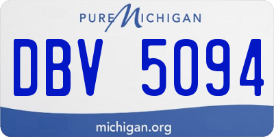 MI license plate DBV5094