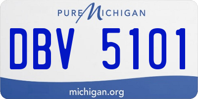 MI license plate DBV5101