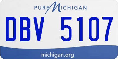 MI license plate DBV5107