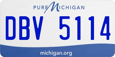 MI license plate DBV5114