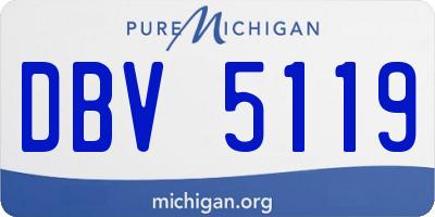 MI license plate DBV5119