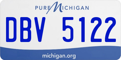 MI license plate DBV5122