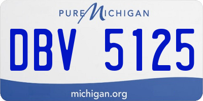 MI license plate DBV5125