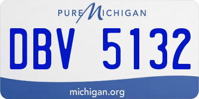 MI license plate DBV5132