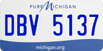 MI license plate DBV5137