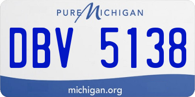 MI license plate DBV5138