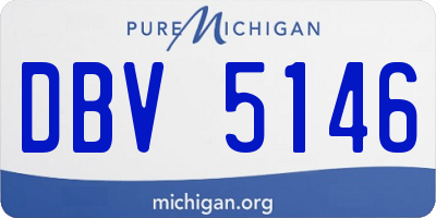 MI license plate DBV5146