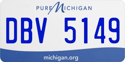 MI license plate DBV5149