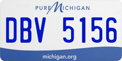 MI license plate DBV5156