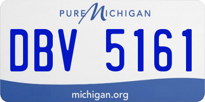MI license plate DBV5161
