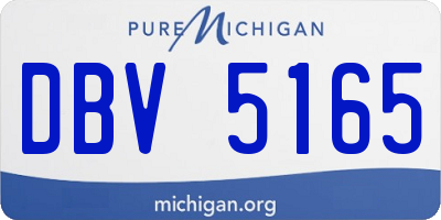MI license plate DBV5165