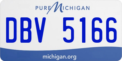 MI license plate DBV5166