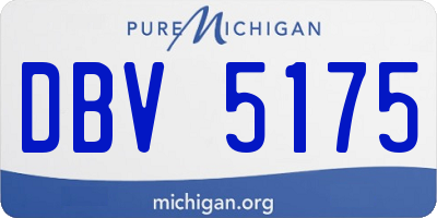 MI license plate DBV5175